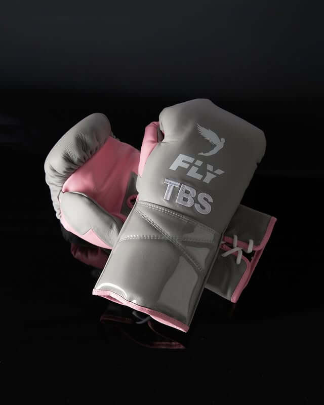 Fly Boxing Gloves Grey/Pink Fight Gear