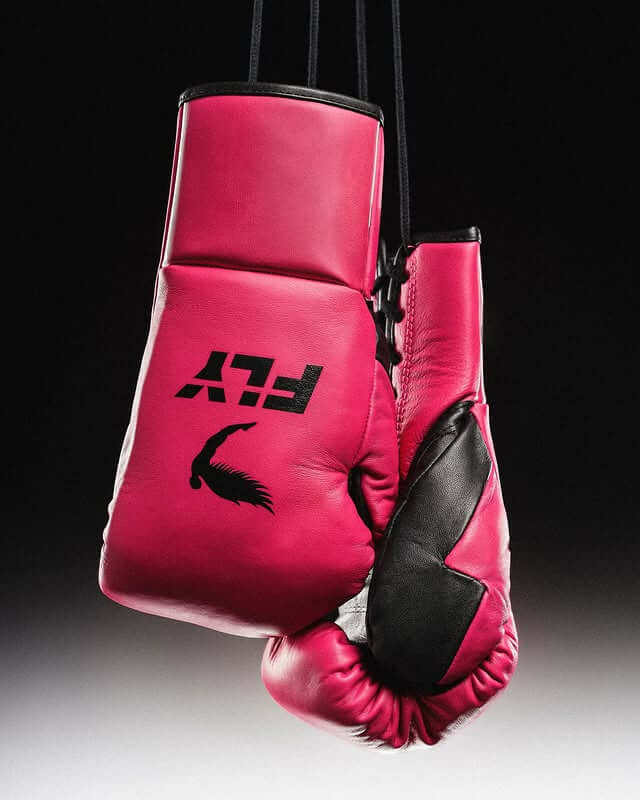 Fly Boxing Gloves Pink/Black Customizable