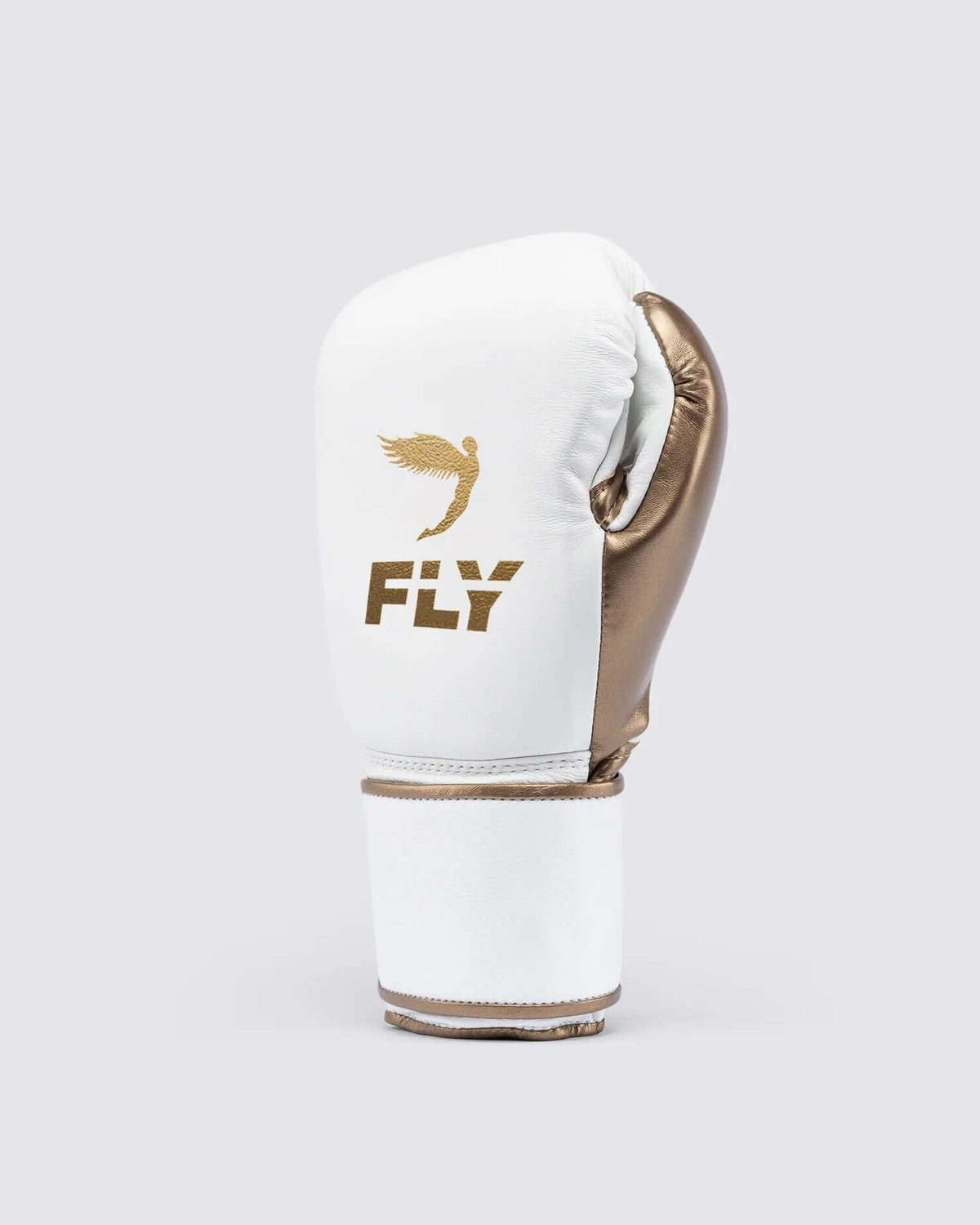 Fly Boxing Gloves White/Brown Fight Gear