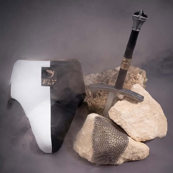 Fly Boxing Set Black/White/Gold Leather