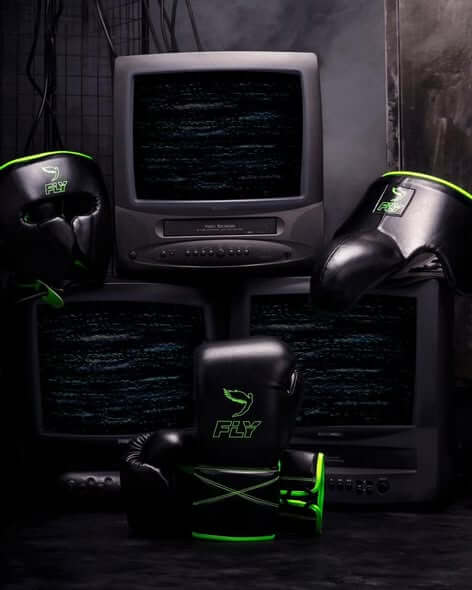 Fly Boxing Set Black/Green Boxing Gear
