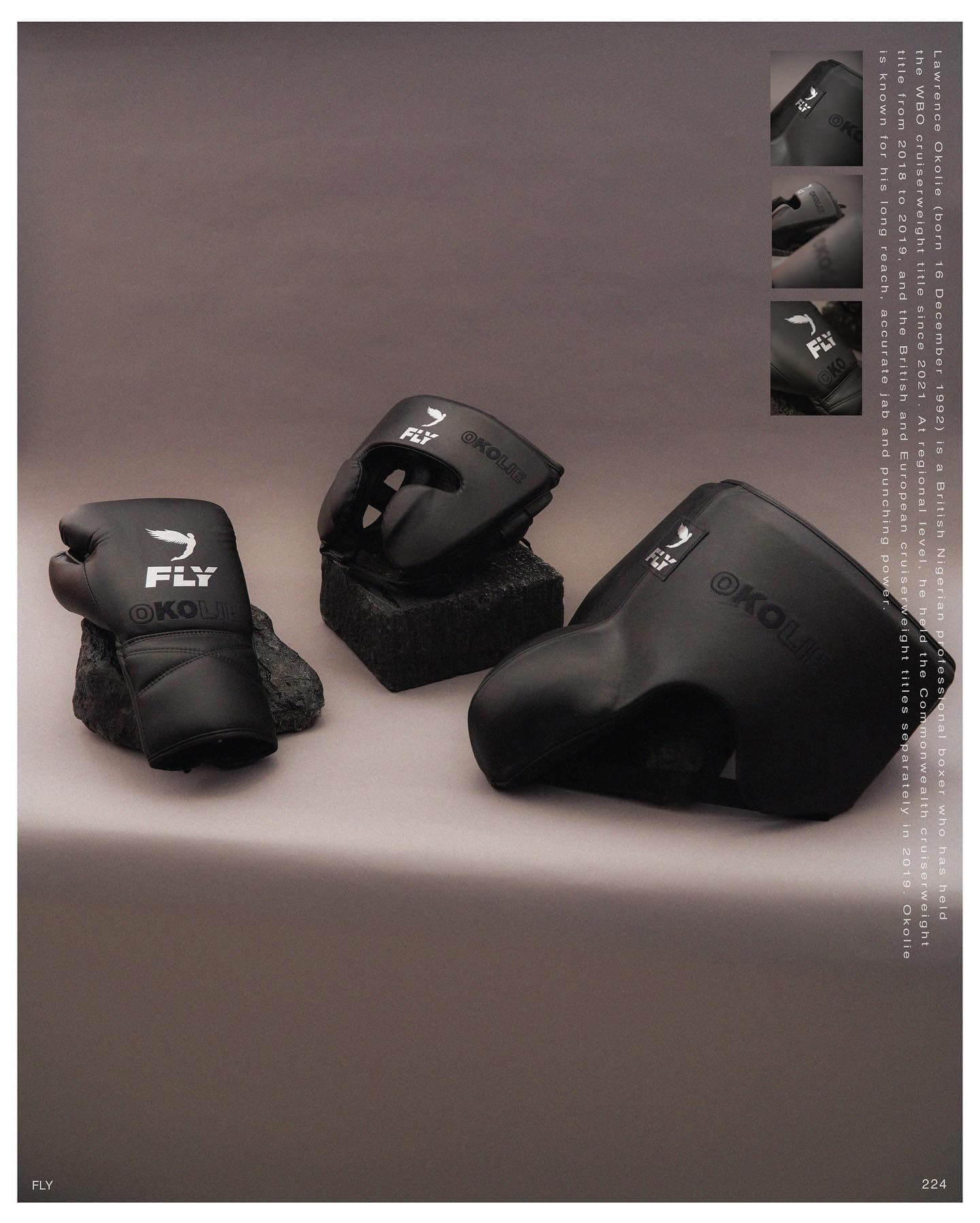 Fly Boxing Set Black Custom
