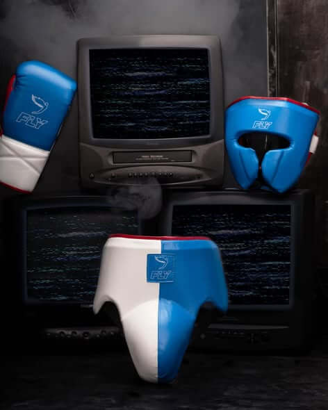 Fly Boxing Set Blue/White Fitness Boxing