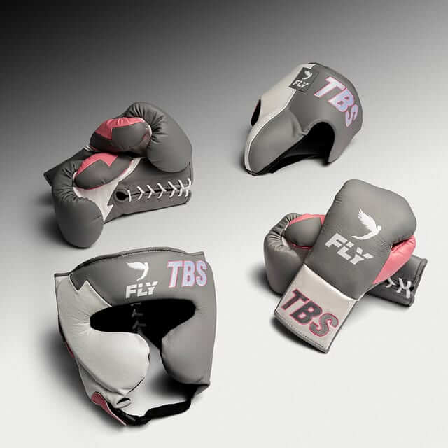 Fly Boxing Set Grey/White/Pink Boxing Kit