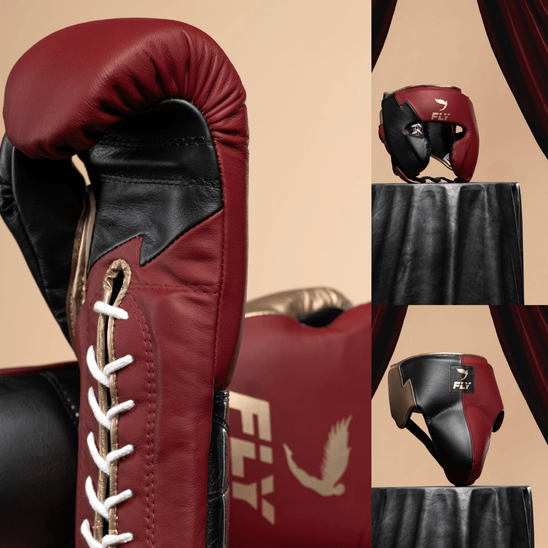 Fly Boxing Set Maroon/Black Taining Set