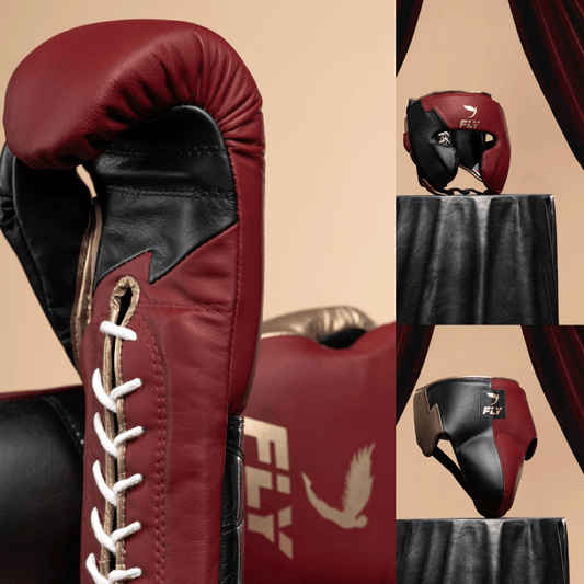 Fly Boxing Set Maroon/Black Taining Set