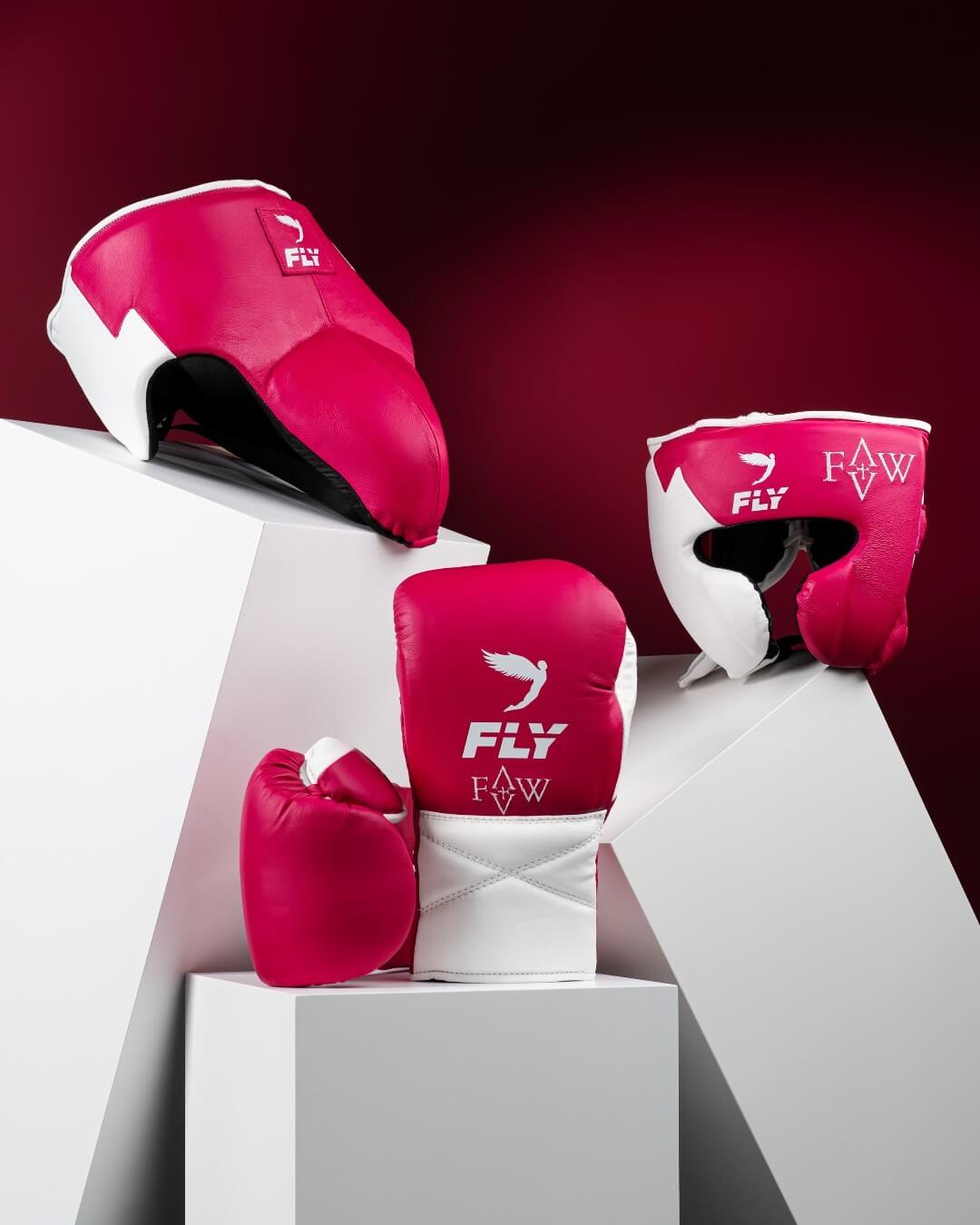 Fly Boxing Set Dark-Pink/White Sparring Set