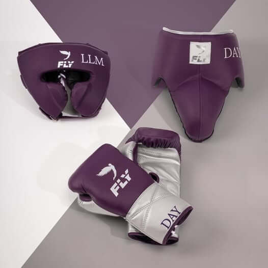 Fly Boxing Set Purple/Grey Sparring Set