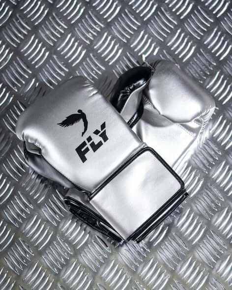 Fly Boxing Set Silver/Black Fitness Boxing