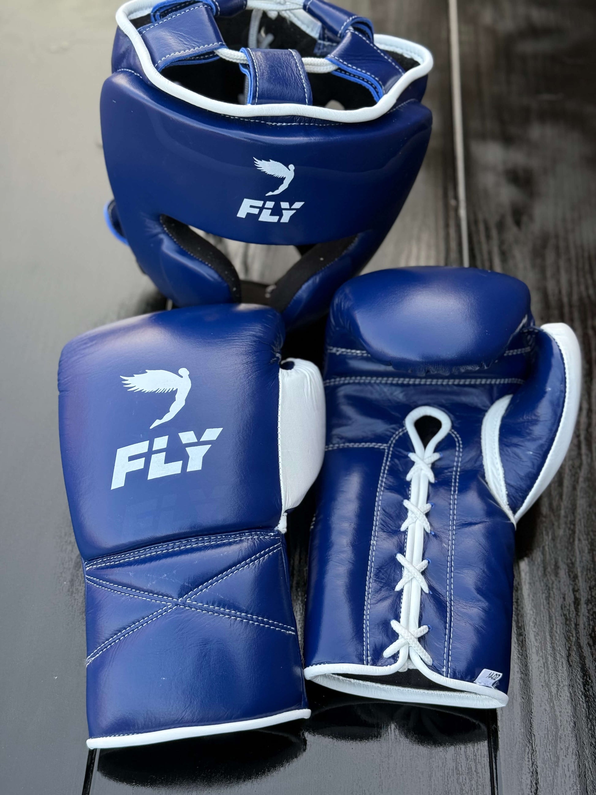 Fly Boxing Set Navy-Blue/White Custom Fit