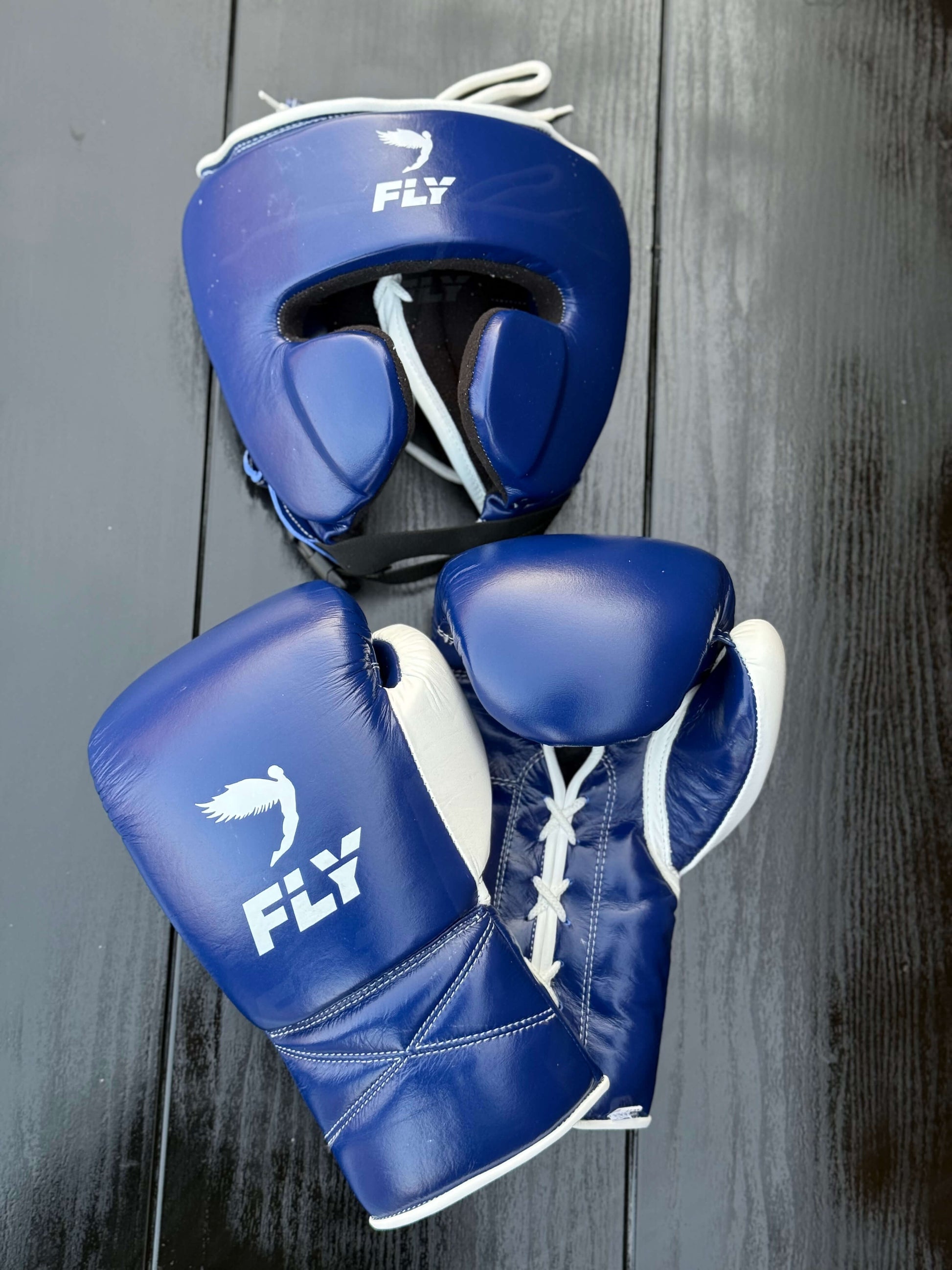 Fly Boxing Set Navy-Blue/White Custom Fit