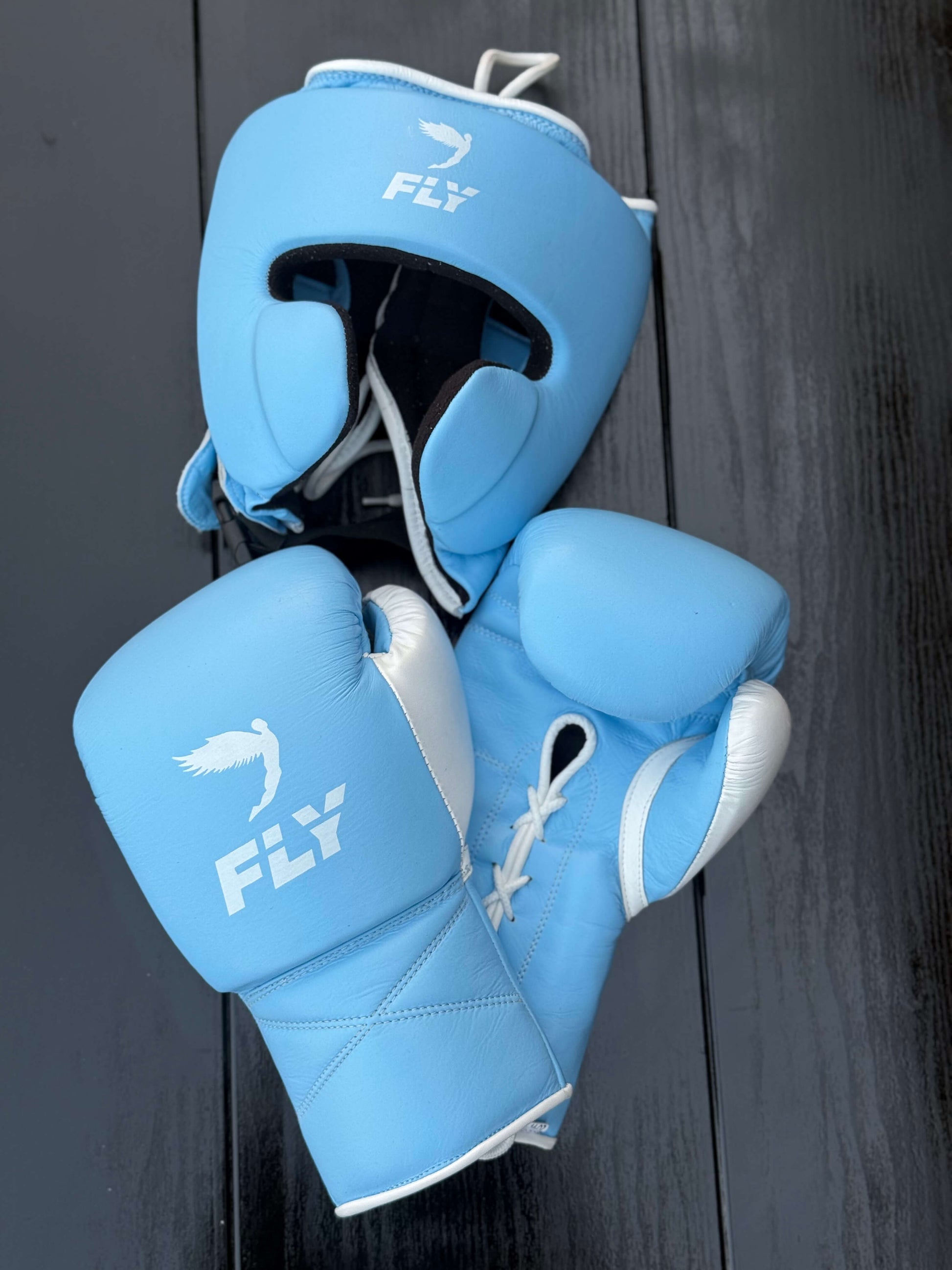 Fly Boxing Set Sky-Blue/White Fitness Boxing