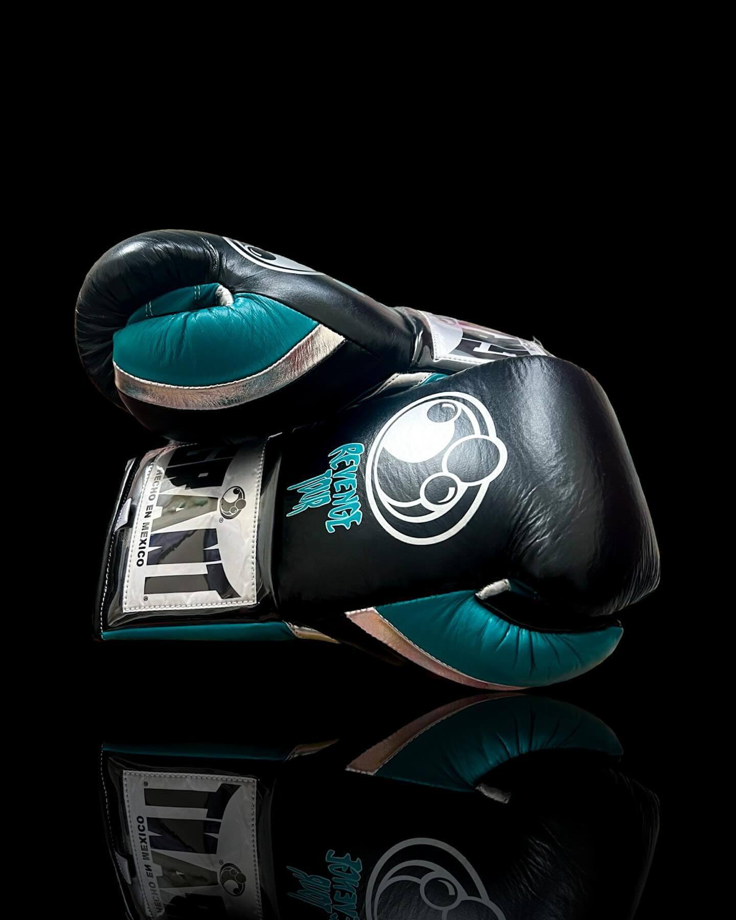 Grant Boxing Gloves in Red/White/Black colorway - Professional Lace-Up training gloves