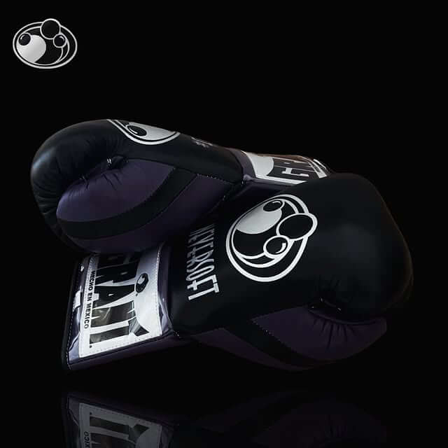 Grant Boxing Gloves in Black colorway - Professional Lace-Up training gloves