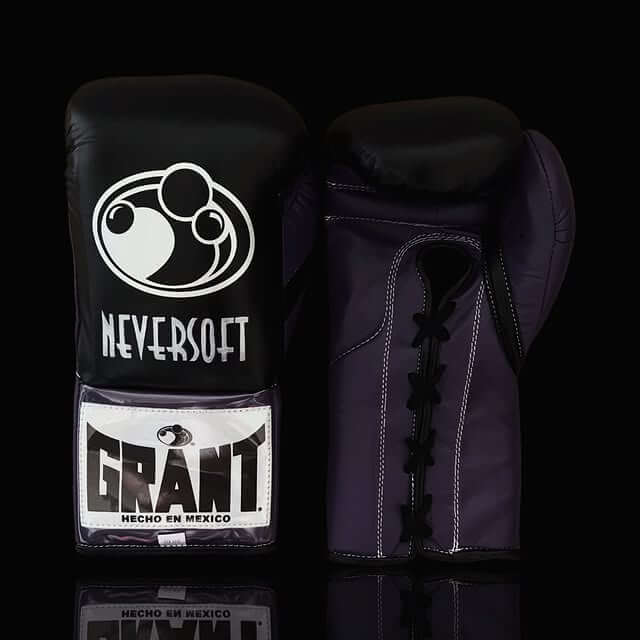 Grant Boxing Gloves in Black colorway - Professional Lace-Up training gloves