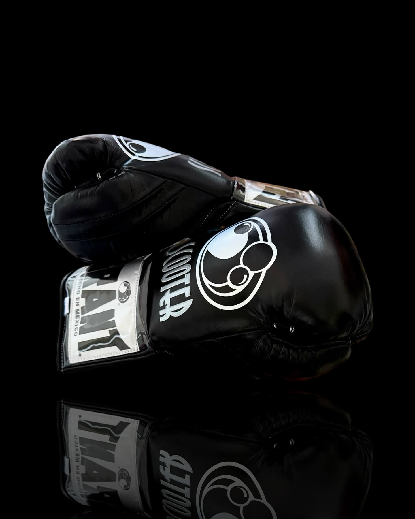 Grant Boxing Gloves in Black colorway - Professional Lace-Up training gloves