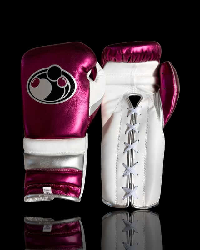 Grant Boxing Gloves in Blue/Red/White colorway - Professional Lace-Up training gloves
