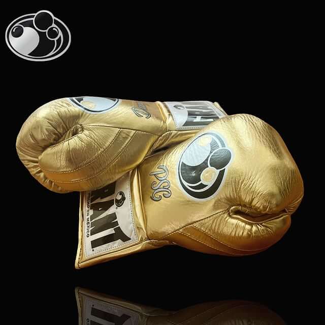 Grant Boxing Gloves in Golden colorway - Professional Lace-Up training gloves