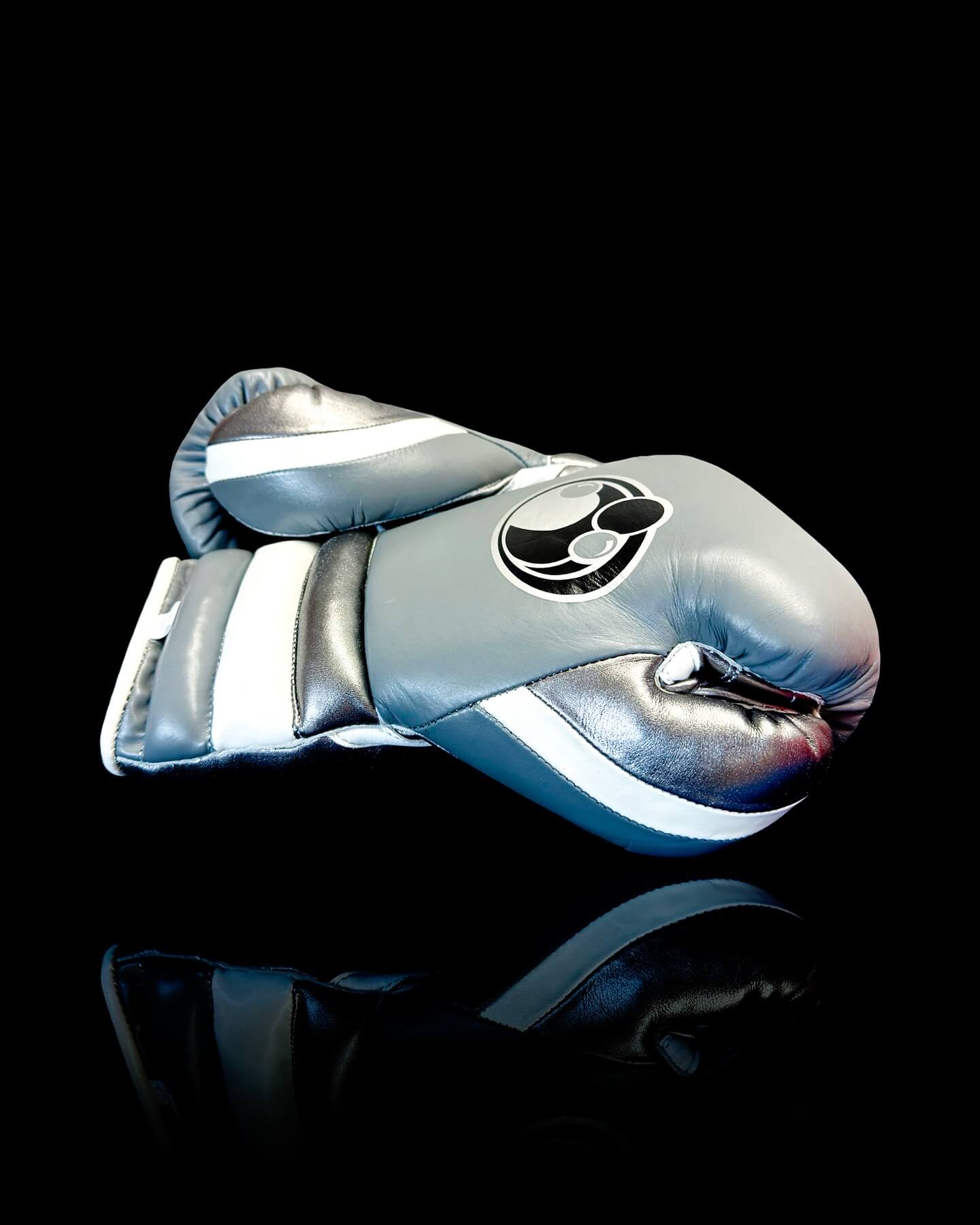 Grant Boxing Gloves in Grey/White colorway - Professional Lace-Up training gloves
