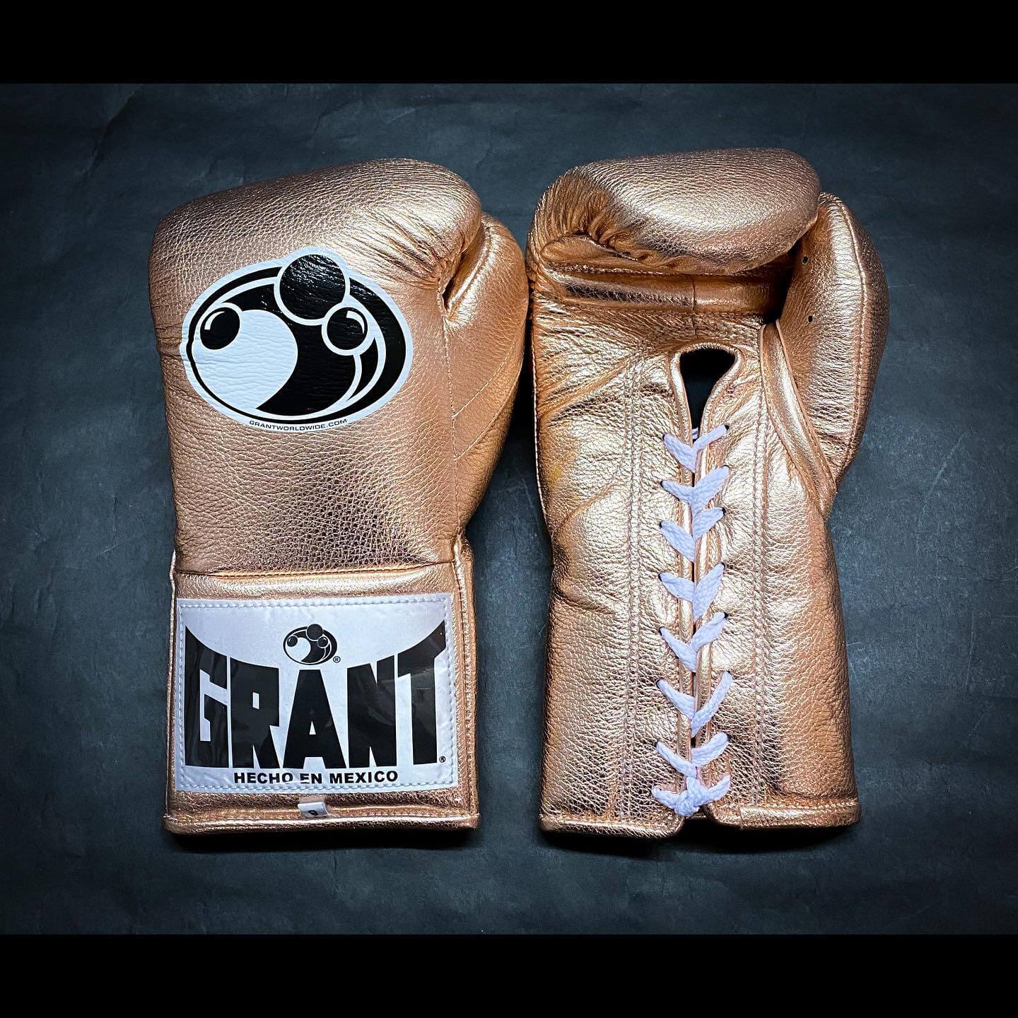 Grant Boxing Gloves in Peach colorway - Professional Lace-Up training gloves