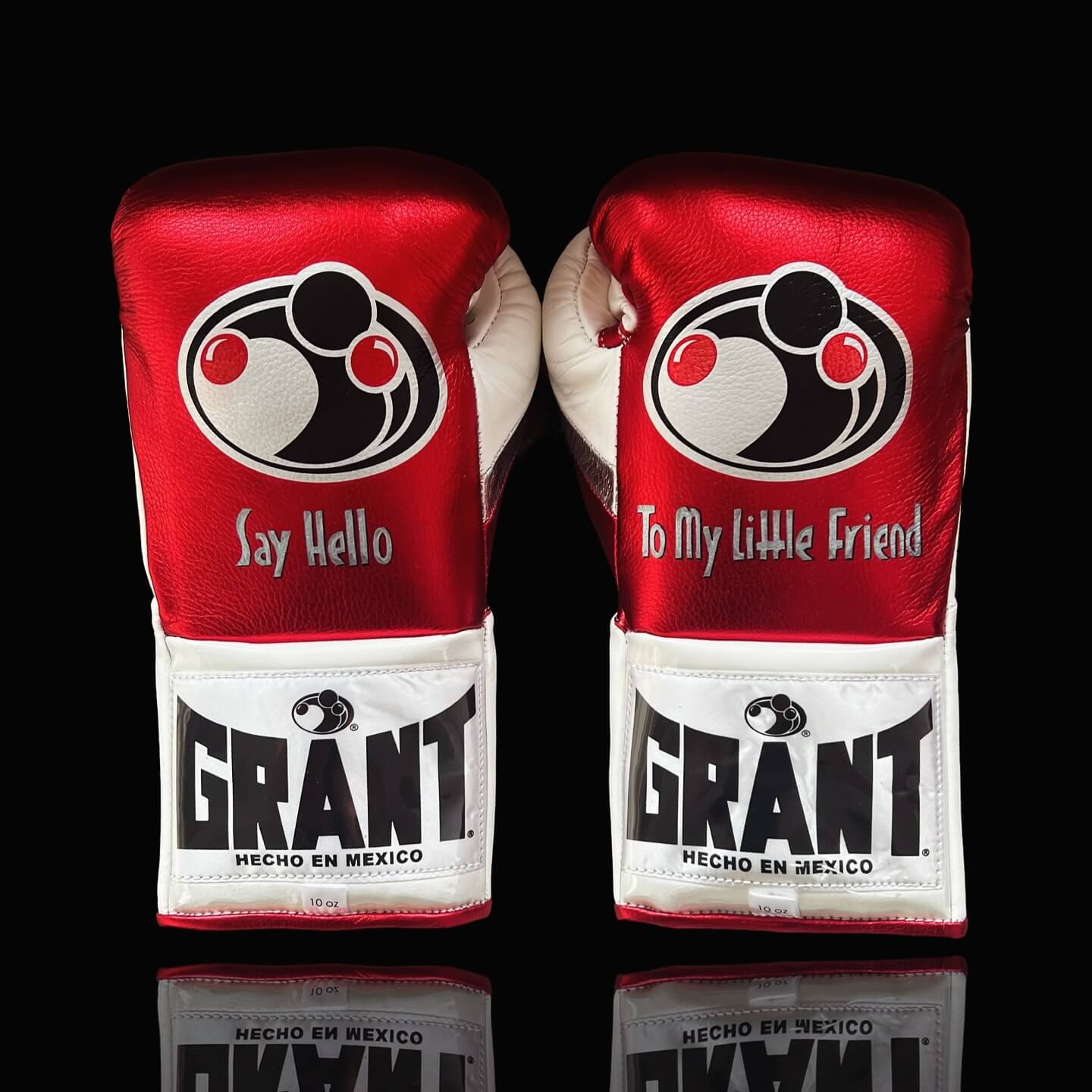 Grant Boxing Gloves in Red/White colorway - Professional Lace-Up training gloves