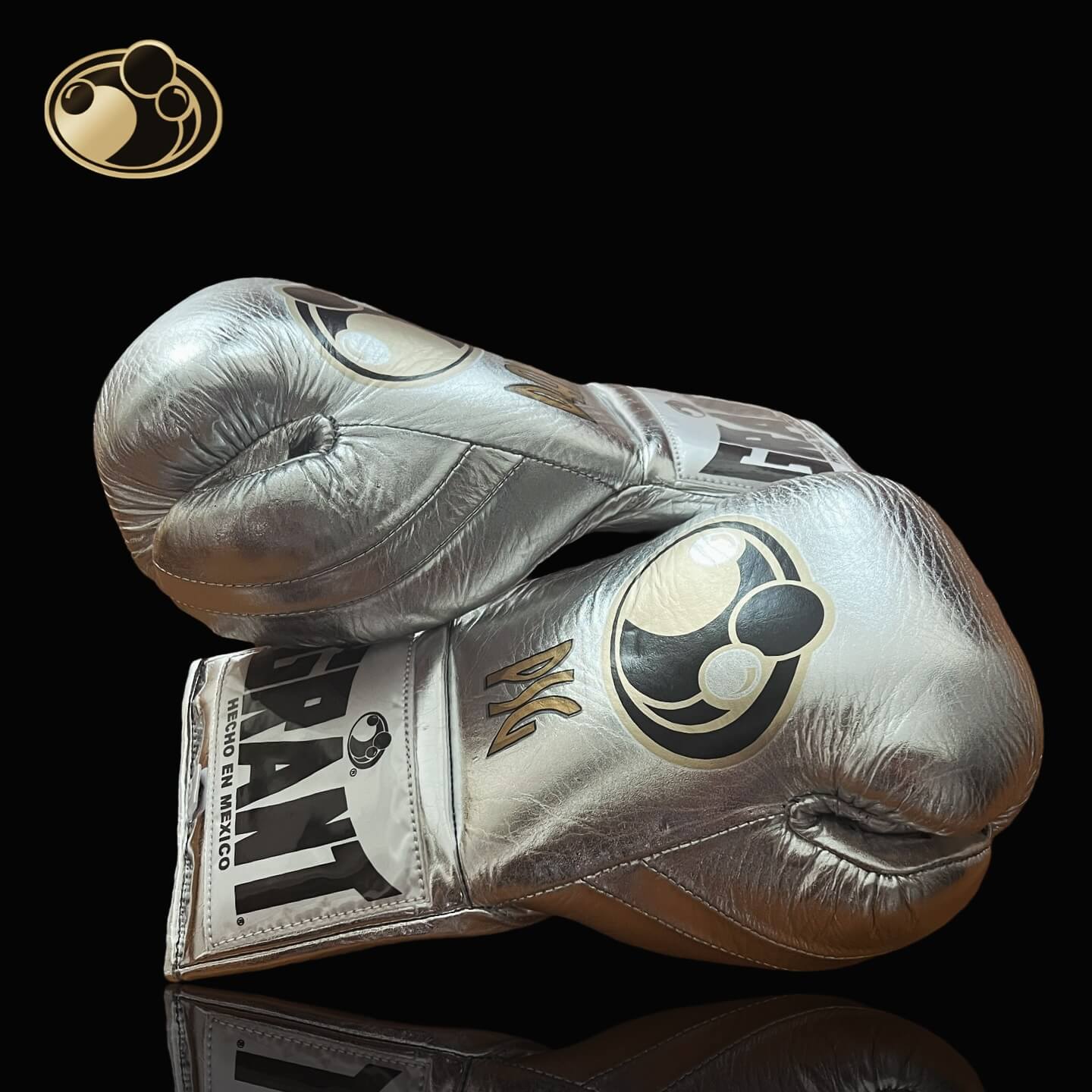 Grant Boxing Gloves in Silver colorway - Professional Lace-Up training gloves
