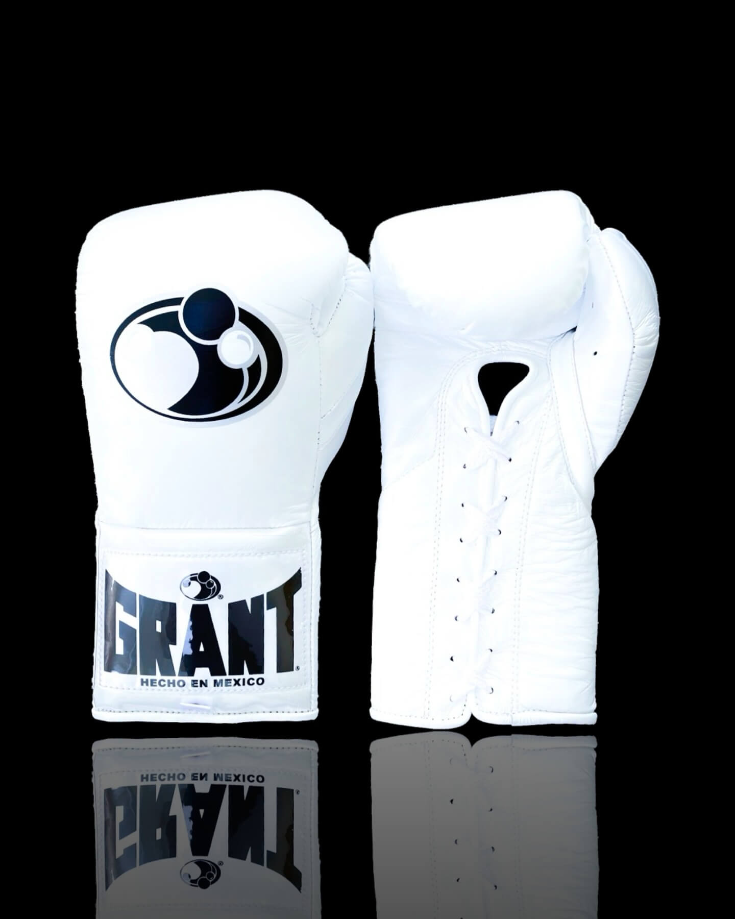 Grant Boxing Gloves in White colorway - Professional Lace-Up training gloves