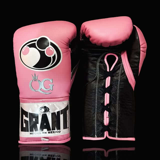 Grant Boxing Gloves Pink/Black/Silver Custom