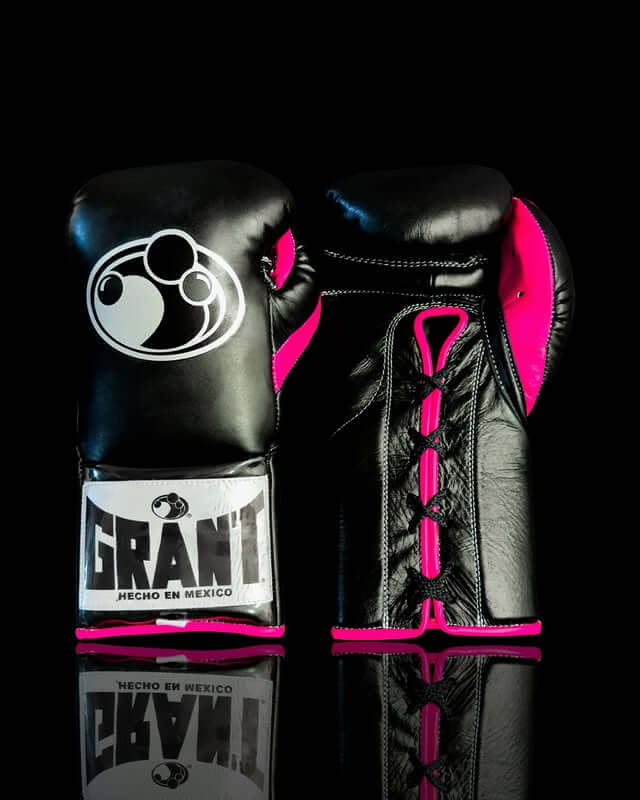 Grant Boxing Gloves Black/Pink Customizable