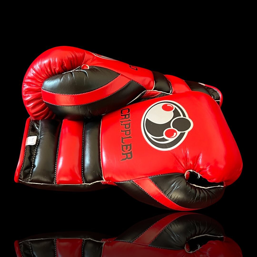 Grant Boxing Gloves in Red/Black colorway - Professional Lace-Up training gloves