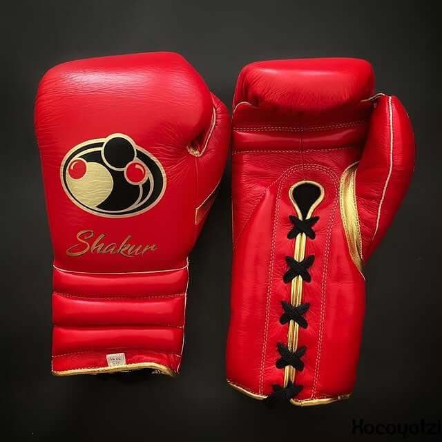 Grant Boxing Gloves in Red colorway - Professional Lace-Up training gloves