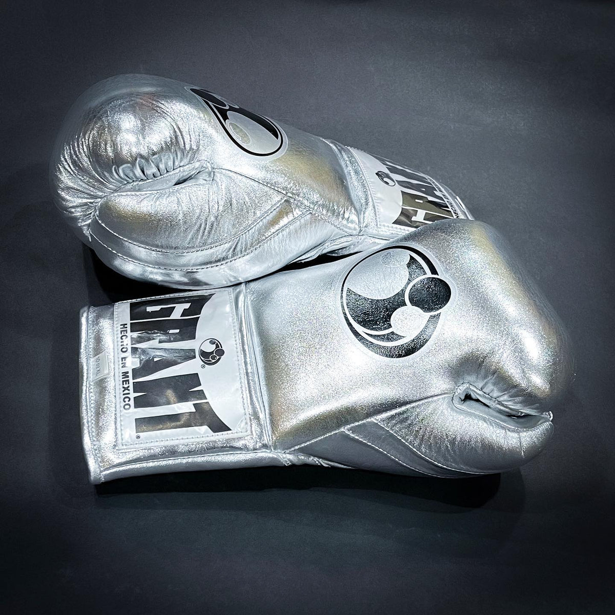 Grant Boxing Gloves in Silver colorway - Professional Lace-Up training gloves