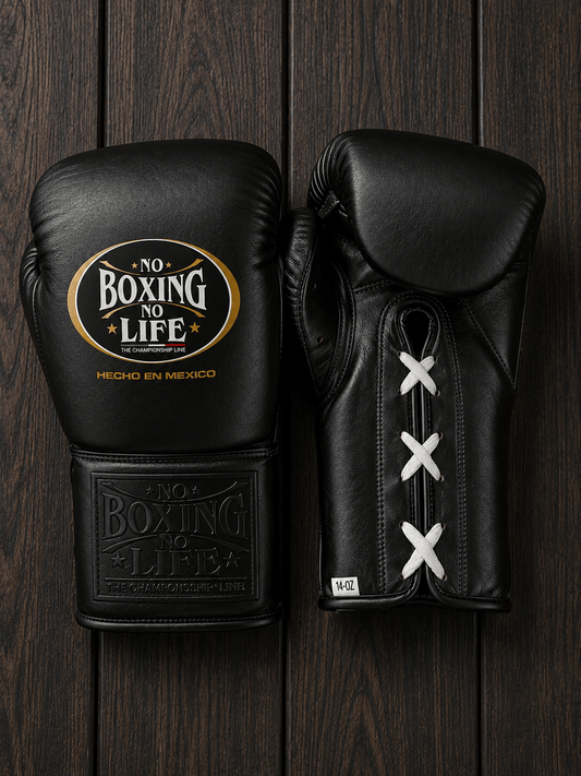 No Boxing No Life Boxing Gloves Black Fitness Boxing