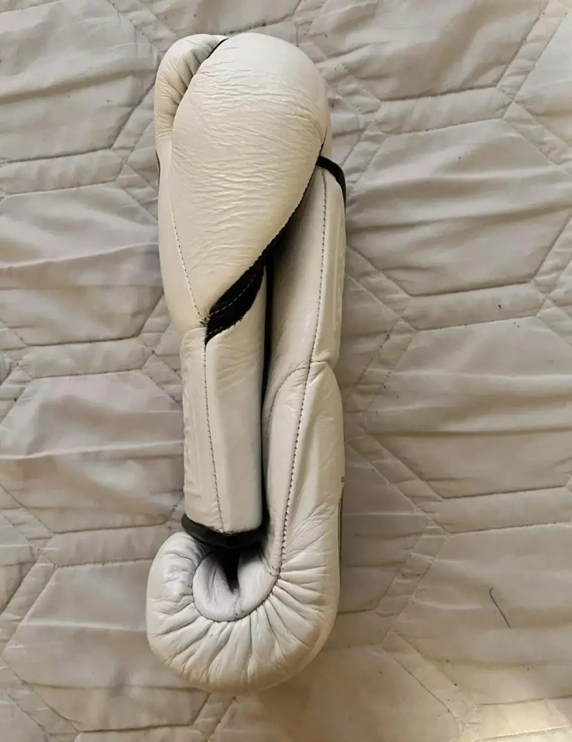 No Boxing No Life Boxing Gloves Beige Lace-Up