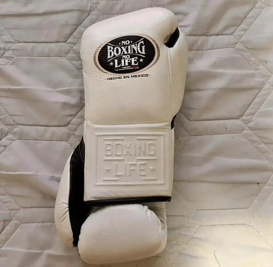 No Boxing No Life Boxing Gloves Beige Lace-Up