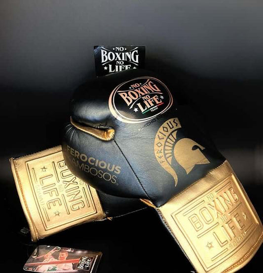 No Boxing No Life Boxing Gloves Black/Gold Training