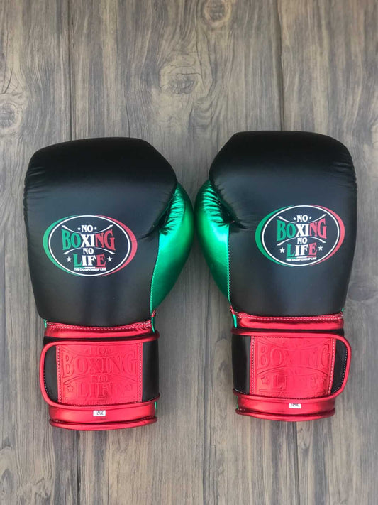 No Boxing No Life Boxing Gloves Black/Red/Green Boxing Training