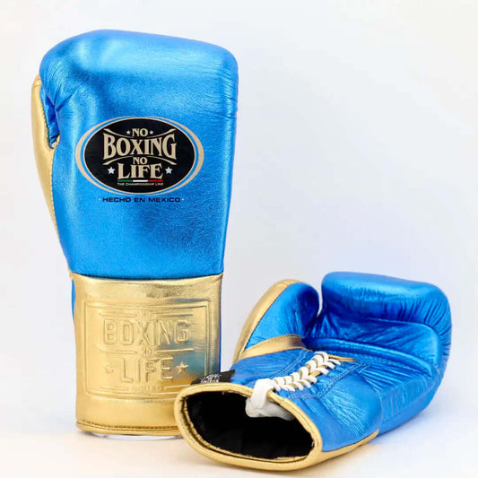 No Boxing No Life Boxing Gloves Blue/Gold Training