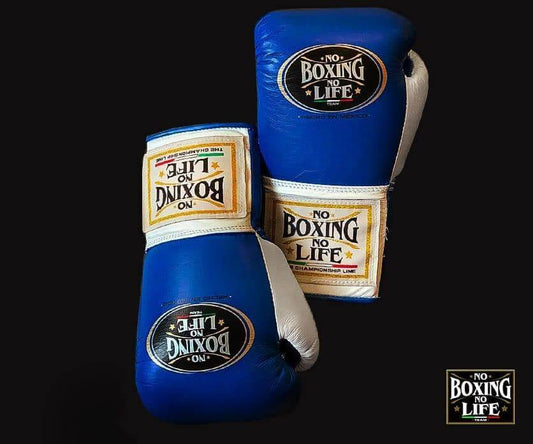 No Boxing No Life Boxing Gloves Blue/White Heavy Bag