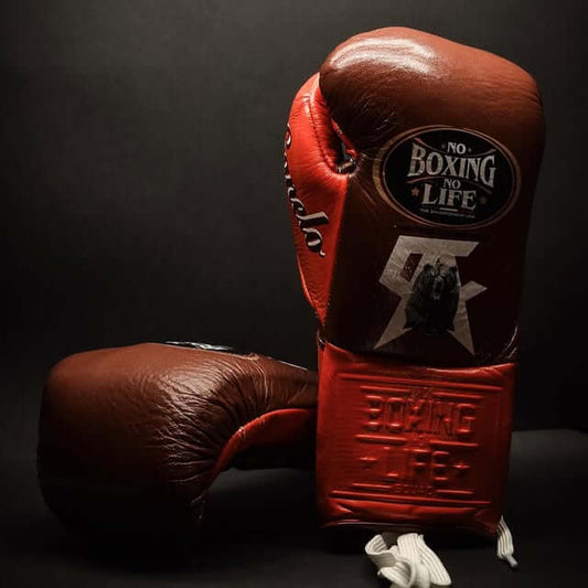 No Boxing No Life Boxing Gloves Brown/Orange Heavy Bag