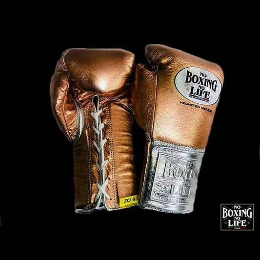 No Boxing No Life Boxing Gloves Brown/Silver Fight Gear