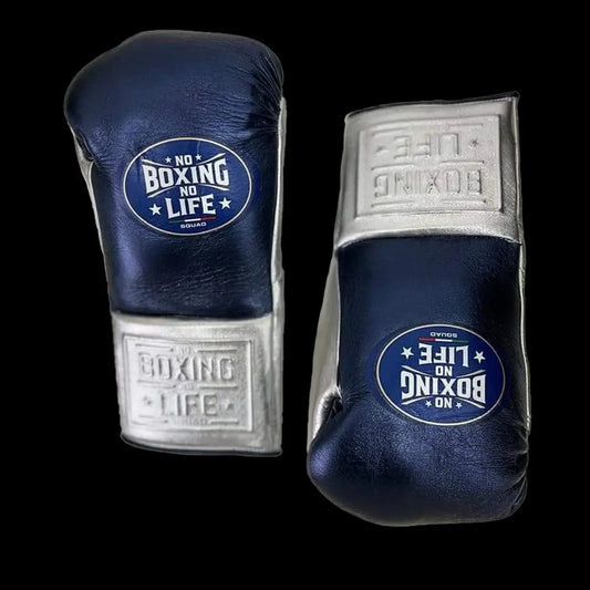 No Boxing No Life Boxing Gloves Dark-Blue/Silver Custom