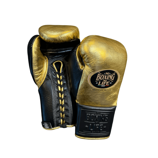 No Boxing No Life Boxing Gloves Gold/Black Customizable