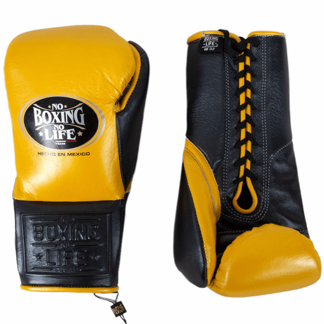 No Boxing No Life Boxing Gloves Gold/Black Competition