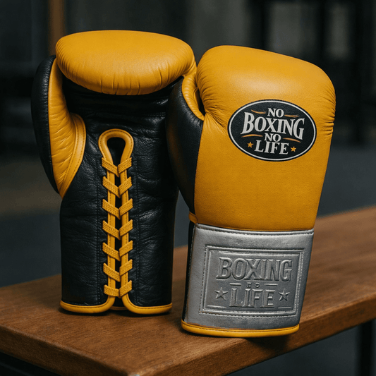 No Boxing No Life Boxing Gloves Gold/Silver/Black Custom Fit