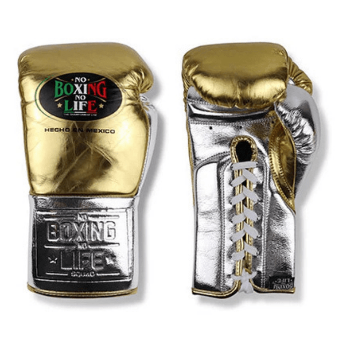 No Boxing No Life Boxing Gloves Gold/Silver Custom