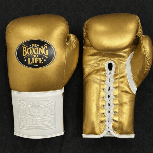 No Boxing No Life Boxing Gloves Gold/White Sparring