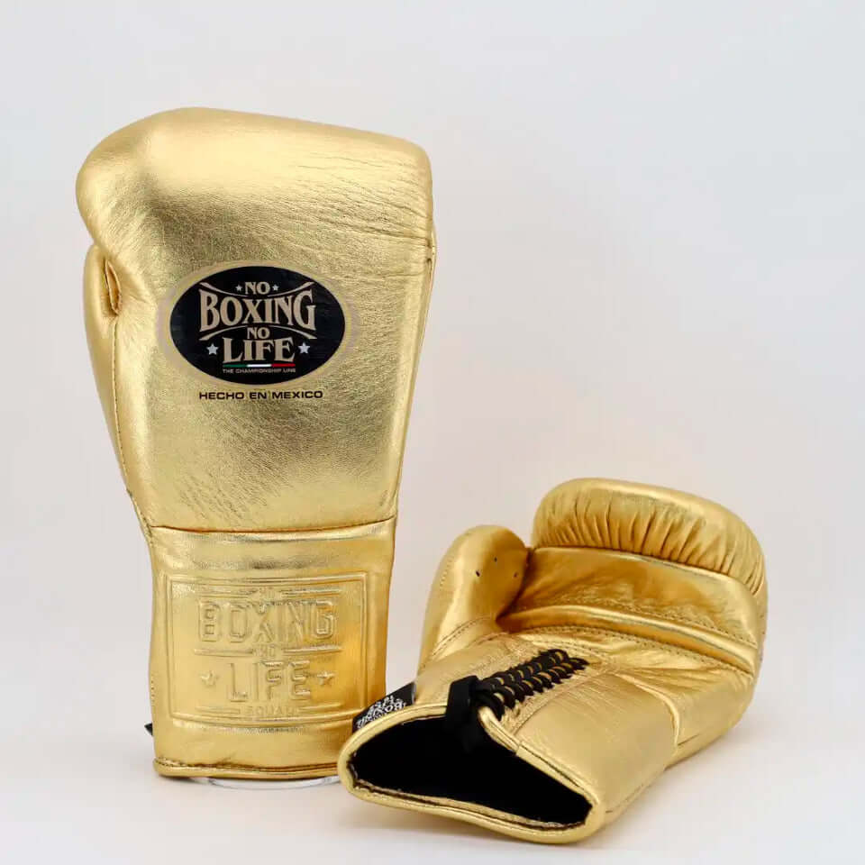 No Boxing No Life Boxing Gloves Gold/Black Competition