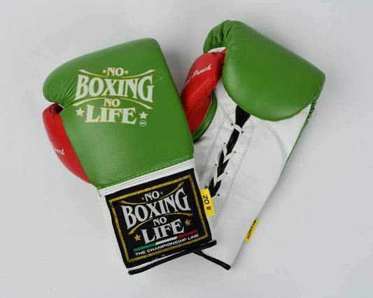 No Boxing No Life Boxing Gloves Green/White/Red Training