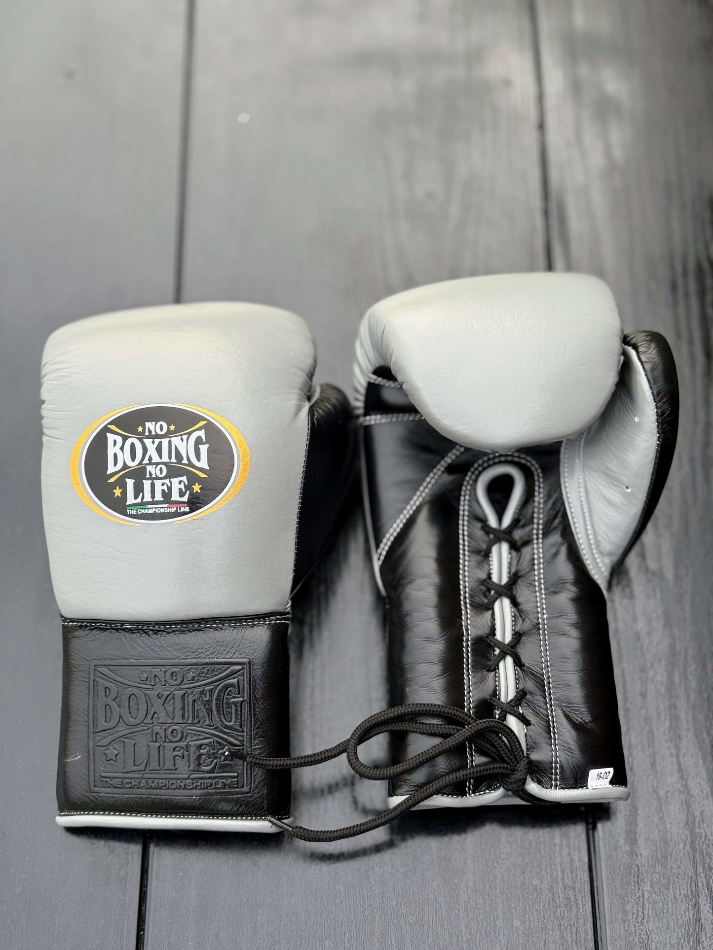 No Boxing No Life Boxing Gloves Grey/Black Fitness Boxing